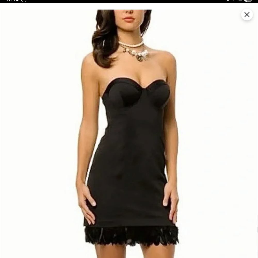 Guess Black Strapless Bodycon Cocktail Dress